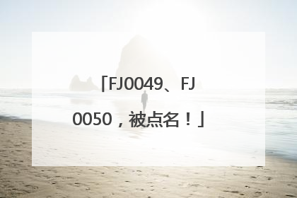 FJ0049、FJ0050，被点名！